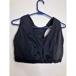 Cacique Sport Sports Bra Womens 42DD Black Excellent High Impact Racerback Mesh
